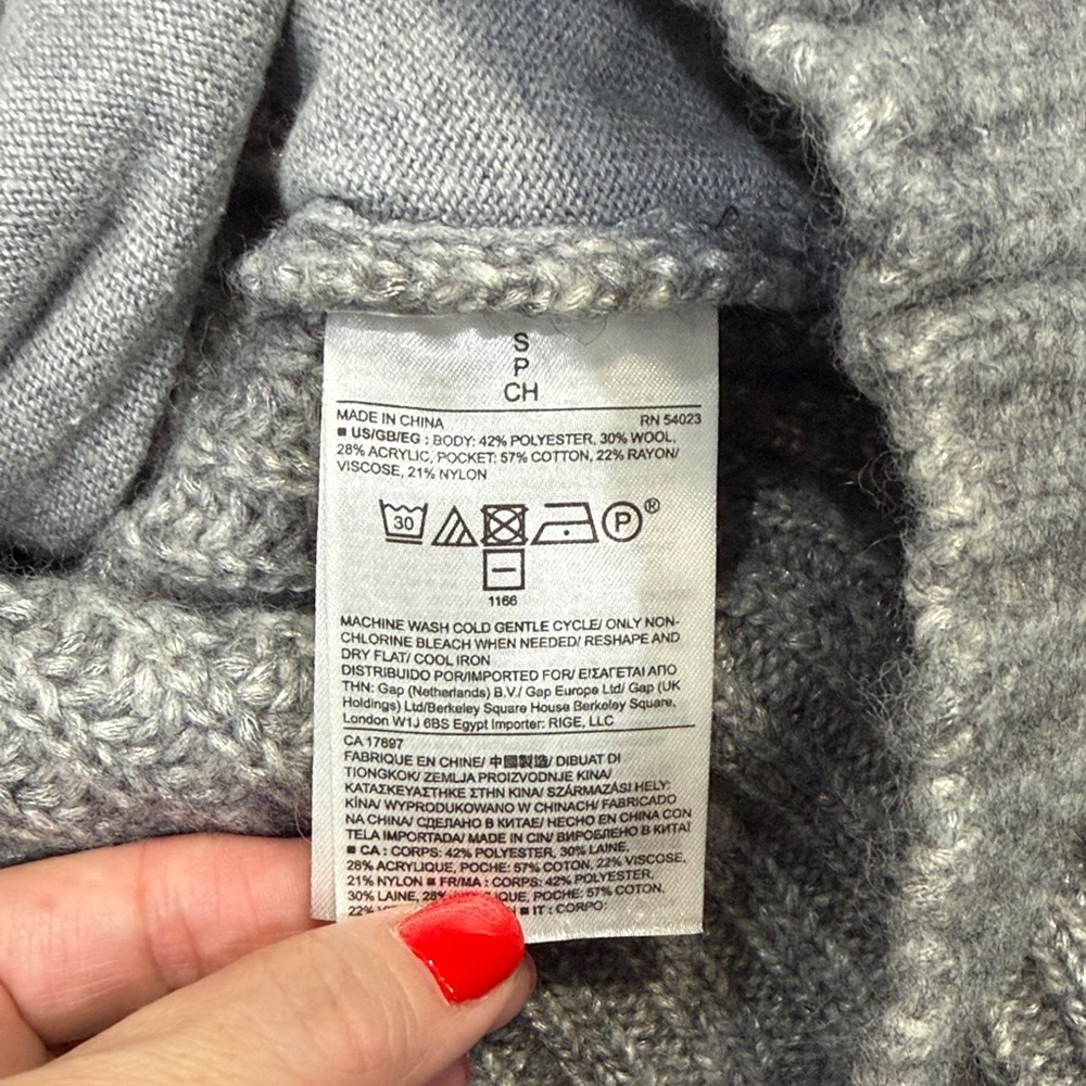 Banana Republic Gray Long Knit Cardigan Grandpa Sweater EUC S - Picture 7 of 8